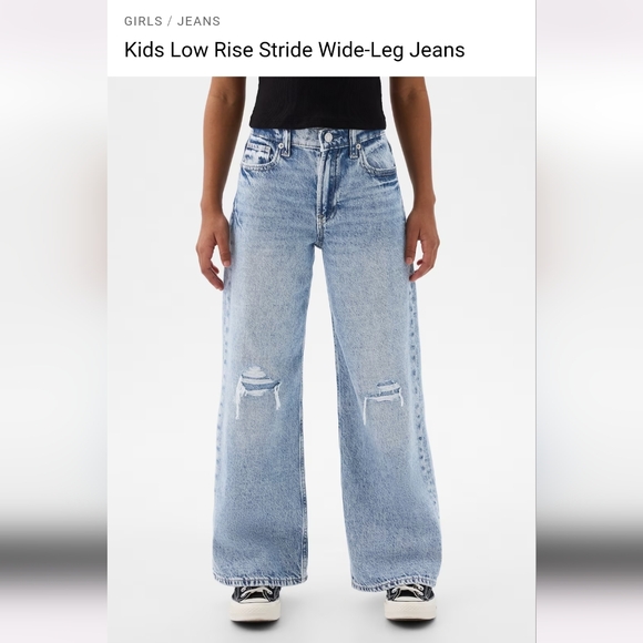 Gap size 5 low rise stride wide jeans - Picture 5 of 7